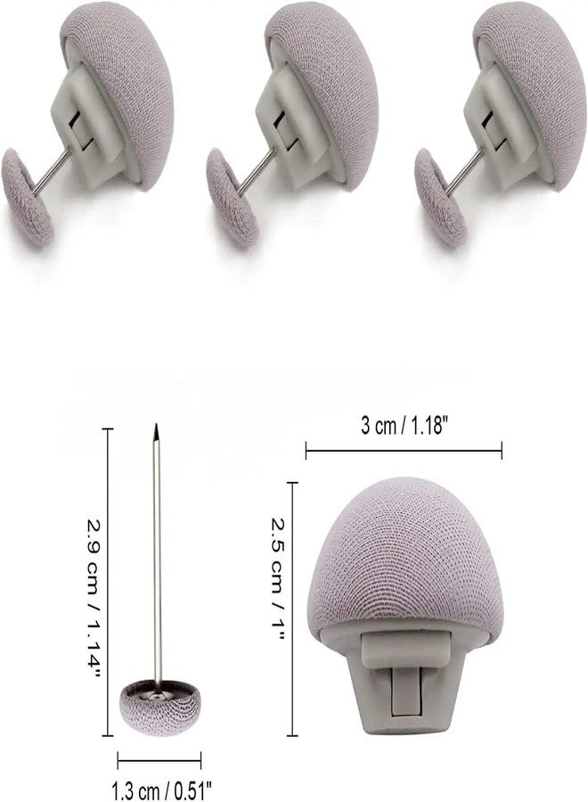 FLOXIT Quilt Holder Duvet Cover Clips, Mushroom Round Fixing Clips With Buttons (Grey, 12) - Image 2