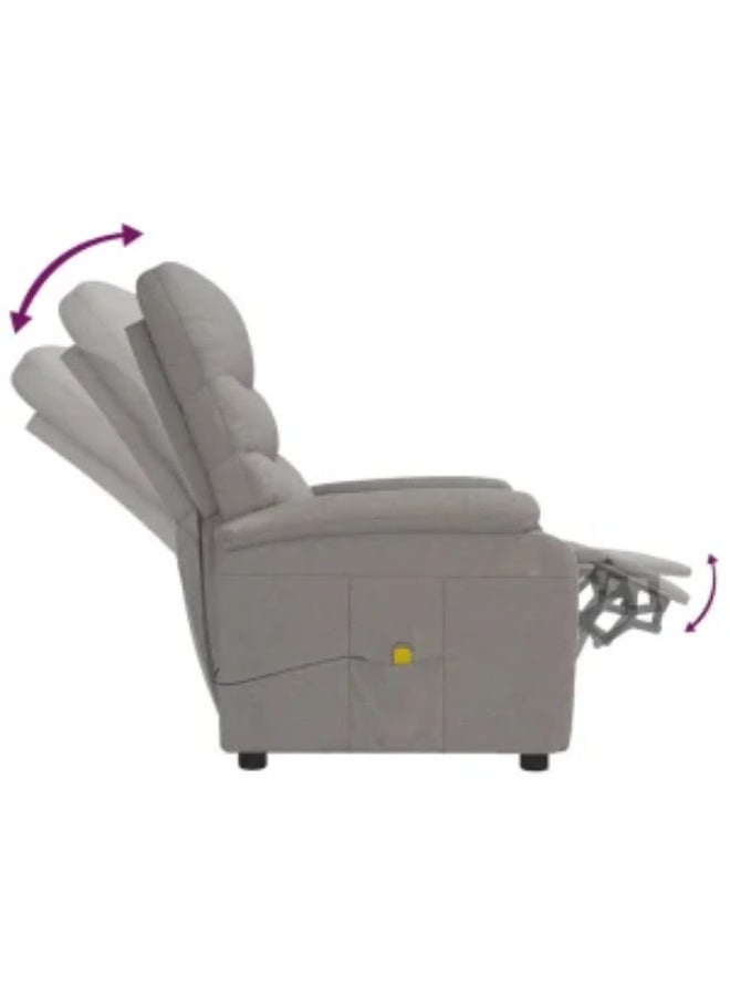 vidaXL Massage Chair: vidaXL Luxury Massage Recliner Chair – Ergonomic Design with Multi-Point Massage – Premium Taupe Fabric - Image 4