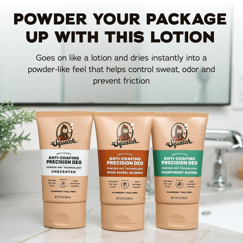 Dr. Squatch Whole Body Deodorant for Men - Odor + Sweat Control - Aluminum + Talc Free - Natural Ingredients - Dermatologist-Tested for All Skin Types - Wood Barrel Bourbon (3.4 fl oz, 2-Pack) - Image 4