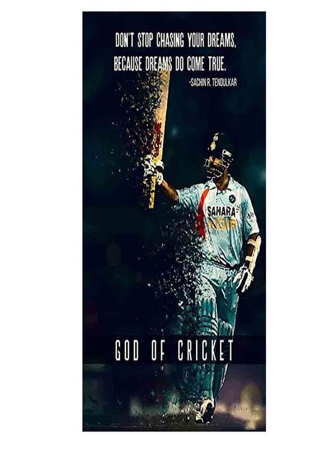 KARTMEN God of Cricket Sachin Tendulkar Print Wall Poster (Fine Art Paper, Multicolour, 12x18 Inch) - Image 1