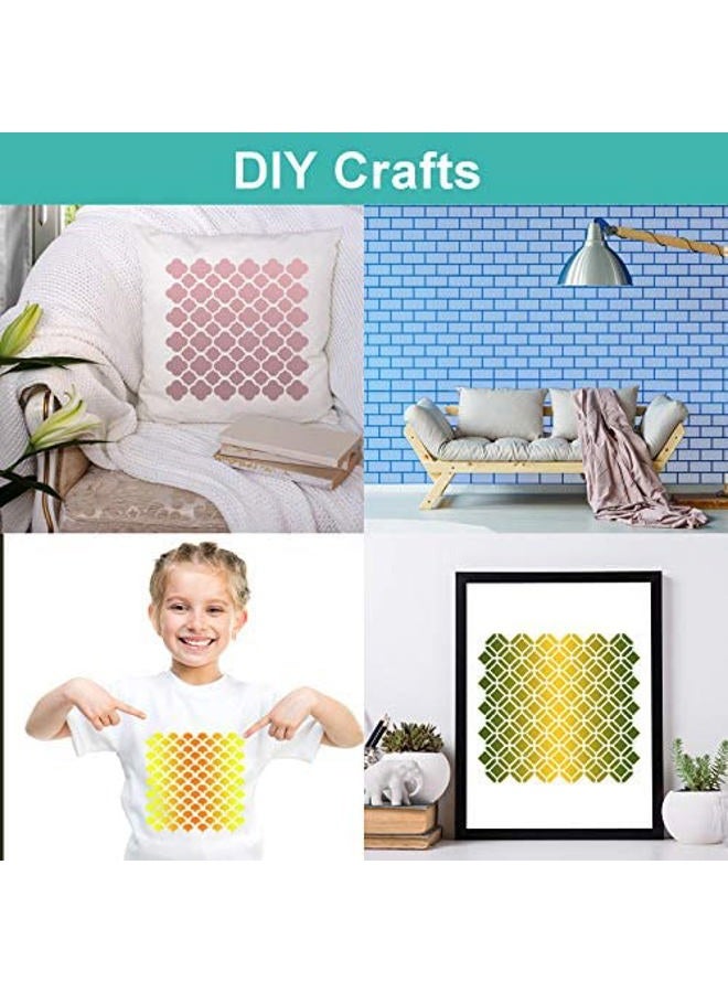 Outus 12 Sets Geometric Honeycomb Stencils Painting Art Templates Stencils for Scrapbooking Drawing Tracing DIY Furniture Wall Floor Decor (7.87 x 7.87 Inch) - Image 5