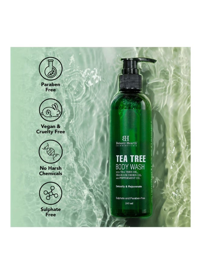 Botanic Hearth Pack of 2 Tea Tree Body Wash 245ml & Mandarin Orange Honey Body Wash 245ml | Hydrating Cleansing Body Wash Combo for Men & Women - Image 2