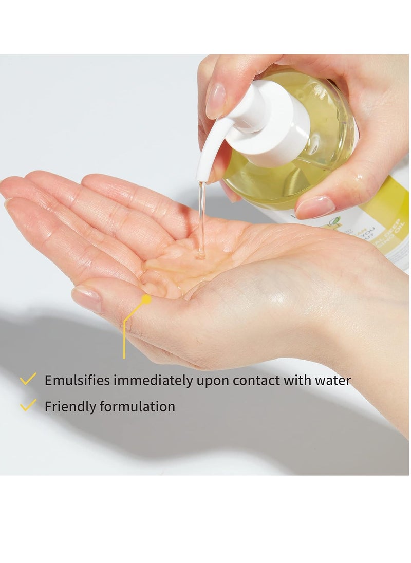 Lanbelle Lanbelle Deep Cleansing Oil Korean Oil Cleanser 6.76 Oz Face Wash All Naturally-Derived GrapeSeed Oil Lemon Vegan Dry Sensitive Acne-Prone Skin Age Defying Makeup Remover Melting Blackhead Sebum Care  - Image 4