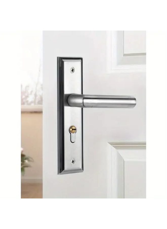 1 Set Stainless Steel Silent Minimalist Door Handle Lock Heavy Duty Security Easy Install Non Electric Mechanism - Image 2