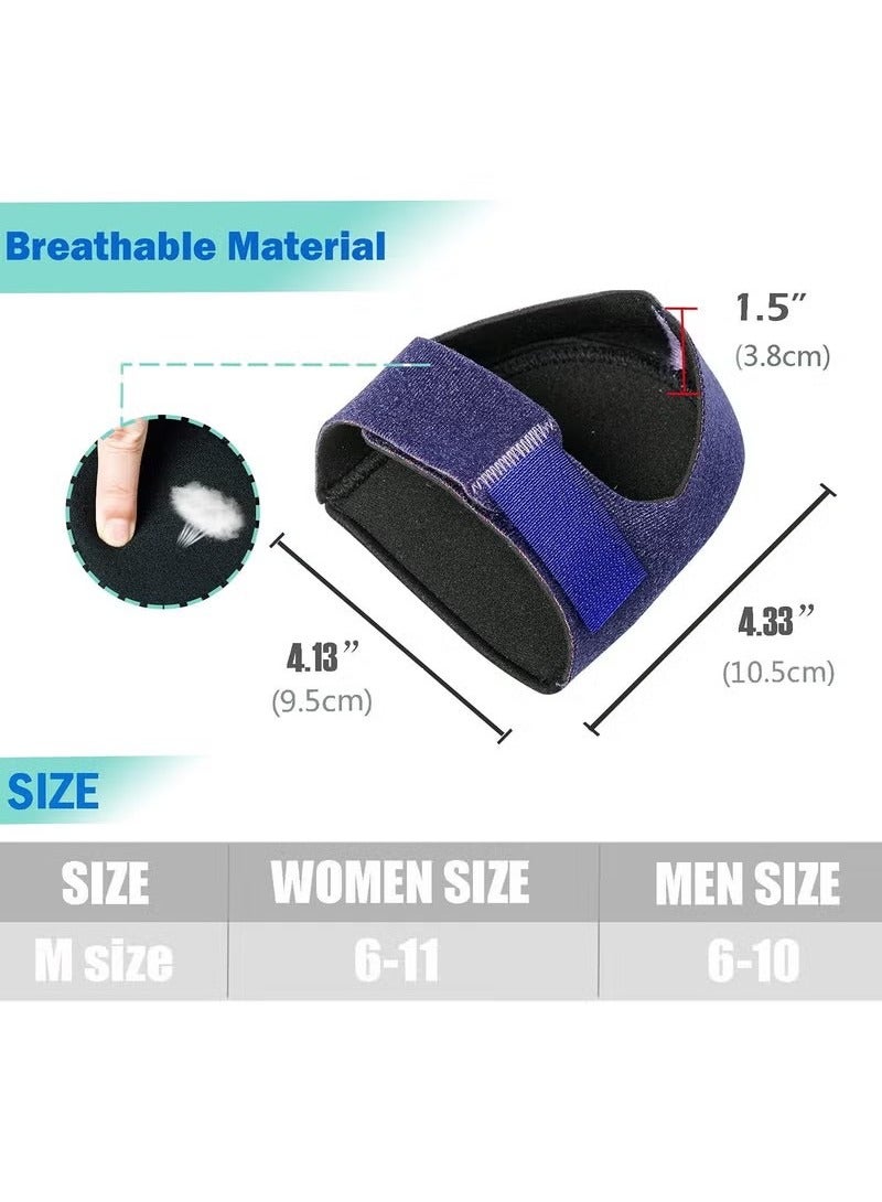 4 PCS Heel Protectors, Gel Heel Cups, Heel Cushion Support for Plantar Fasciitis, Heel Pain, Heel Pads Great for Aching Feet, Tendinitis, Bone spur, Cracked Heel Repair for Men and Women (Black/Blue) - Image 2