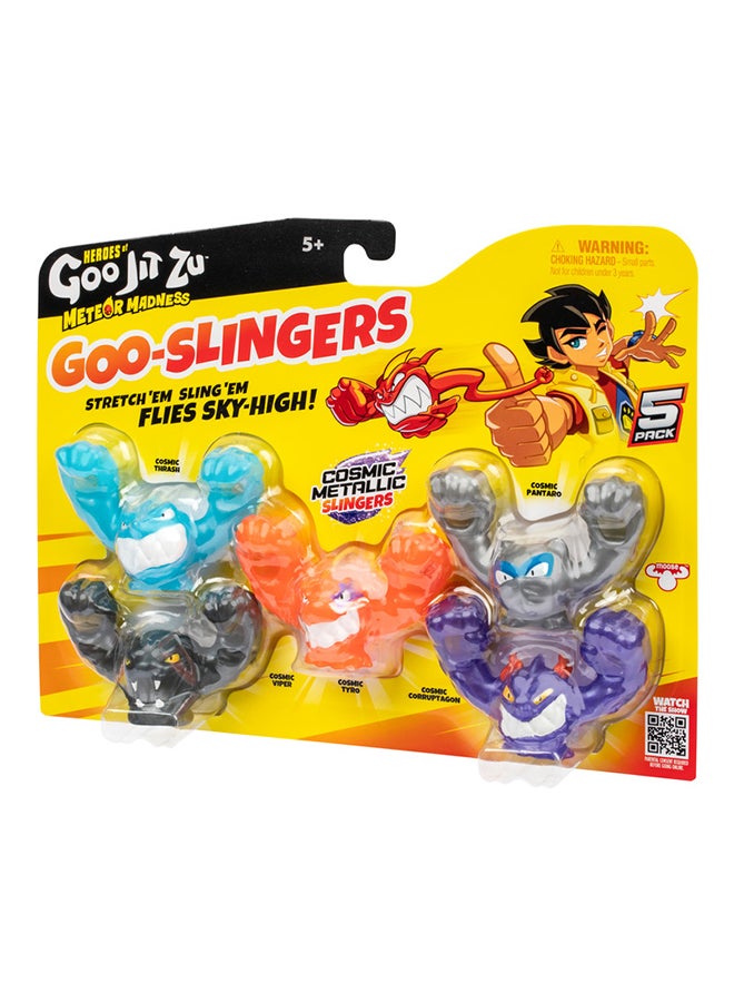 GOO JIT ZU S13 Meteor Madness Goo Slingers- 5Pack Cosmic Mtllc - Image 5