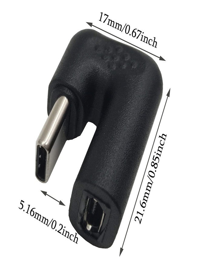 Traovien USB C U Shape Adapter, 180 Degree USB Type C Male to USB Micro Female Charging Convertor Adapter for Laptop & Tablet & Mobile Phone [only Charging](2 Pack) - Image 4