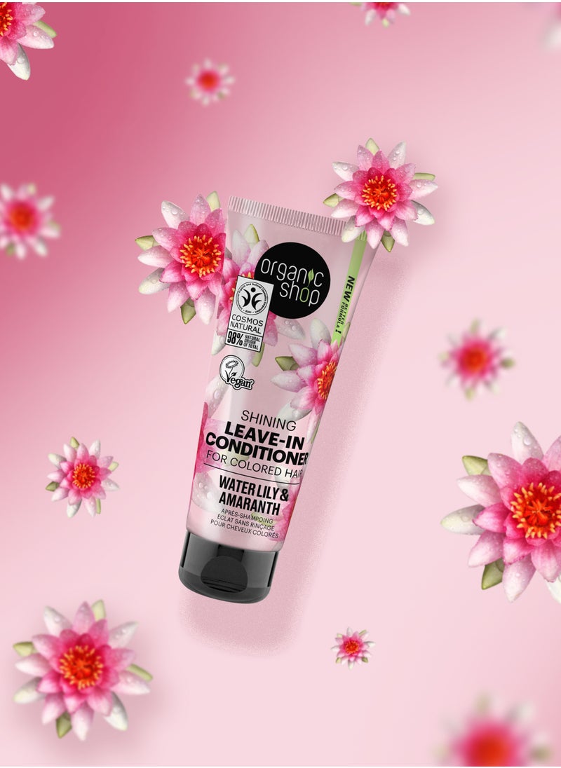 Organic Shop - Shining Leave-In Conditioner For Colored Hair Water Lily And Amaranth, 75 ml - Image 1