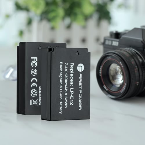 FirstPower 2 Pack LP-E12 Batteries Compatible with Canon EOS M50, EOS M50 Mark II, EOS M, EOS M2, EOS M10, EOS M100, EOS M200, SX70 HS, Rebel SL1 Mirrorless Digital Cameras - Image 5