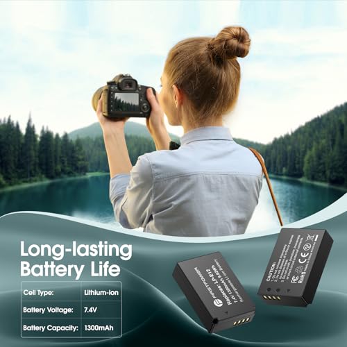 FirstPower 2 Pack LP-E12 Batteries Compatible with Canon EOS M50, EOS M50 Mark II, EOS M, EOS M2, EOS M10, EOS M100, EOS M200, SX70 HS, Rebel SL1 Mirrorless Digital Cameras - Image 3