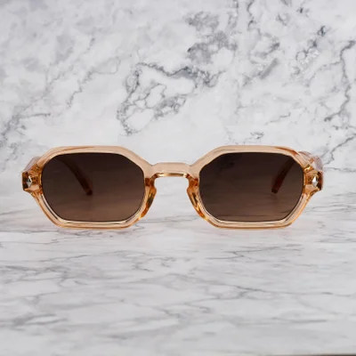 Explicit Poets Explicit Poets Unisex Steph Champagne-Dark Gradient Brown Stylish Sunglasses, 18EP7