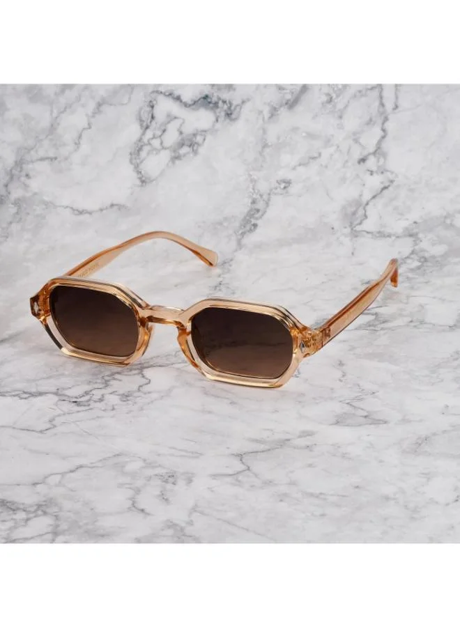  اكسبليست باوتس نظارات شمسية أنيقة للجنسين من إكسبليست بوويتس بتدرج لون شامبين داكن وبني