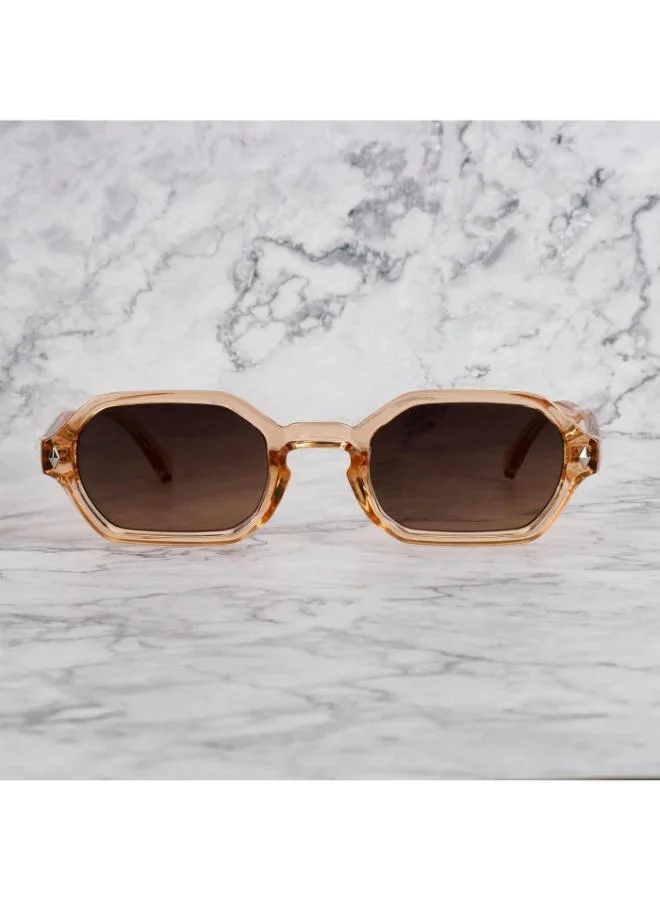  اكسبليست باوتس نظارات شمسية أنيقة للجنسين من إكسبليست بوويتس بتدرج لون شامبين داكن وبني