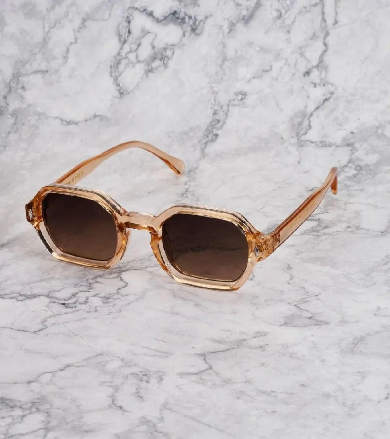  اكسبليست باوتس نظارات شمسية أنيقة للجنسين من إكسبليست بوويتس بتدرج لون شامبين داكن وبني