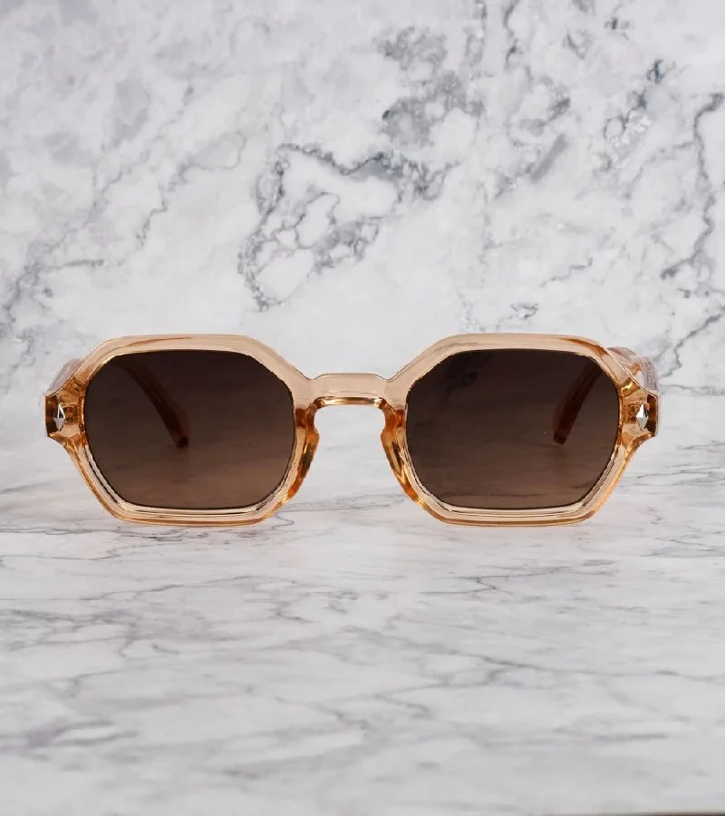  اكسبليست باوتس نظارات شمسية أنيقة للجنسين من إكسبليست بوويتس بتدرج لون شامبين داكن وبني