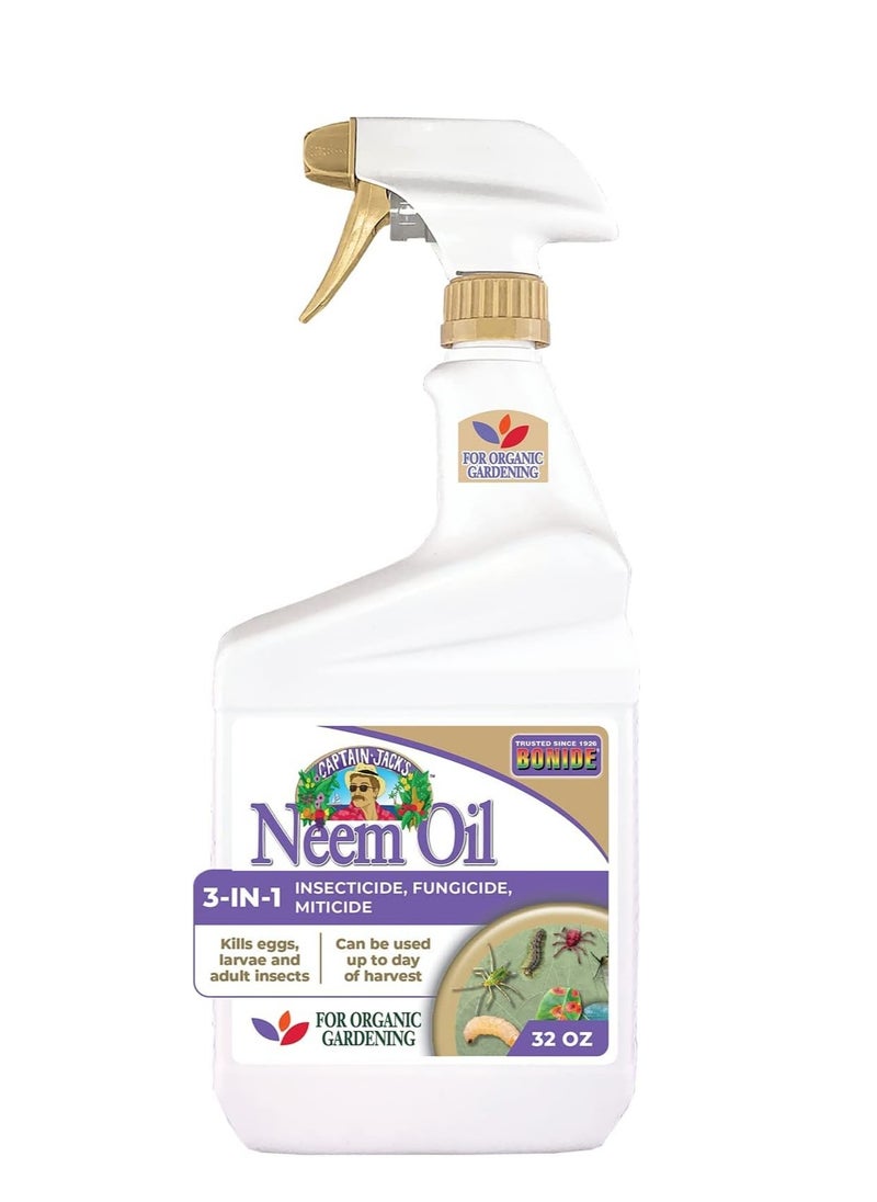 Bonide Bonide Captain Jack's Neem Oil, 32 oz Ready-to-Use Spray, Multi-Purpose Fungicide, Insecticide and Miticide for Organic Gardening  - Image 1
