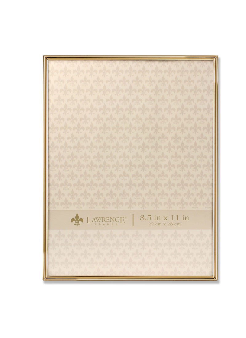 Lawrence Frames Lawrence Frames 85W x 11Inch H Simply Gold Metal Picture Frame 670081 