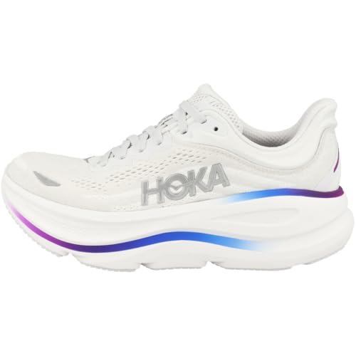Hoka Women's Bondi 9 Sneaker, Cosmic Grey/White, 7 - Image 1