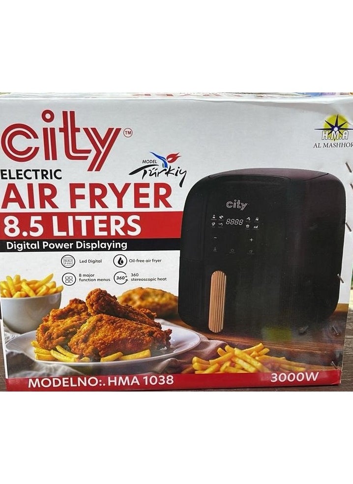 City - 8.5L Air Fryer Easy Temperature and Timer Control Healthy and Delicious Cooking Experience - HMA 1037 - Image 1