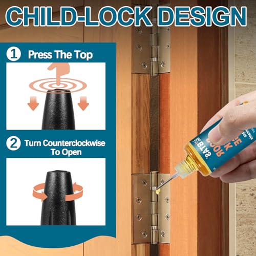 BTAS Door Lock Hinge Lubricant Oil Squeaky Fix Lube for Keyhole with Needle Oiler 1 oz 1 Pcs - Image 3