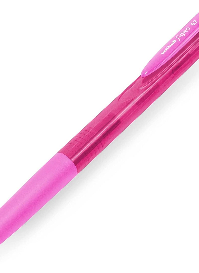 Uniball 12-Piece Signo Gel Ink Retractable Rollerball Pen Multicolour  - Image 3