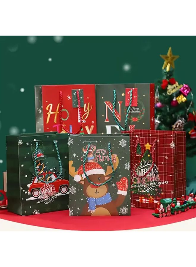 Christmas Gift Bag Large Elk Sled Model Trendy Handbag Packaging 12.99x9.84x4.72inch - Image 3