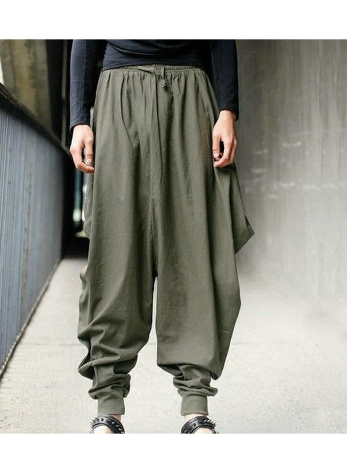 general Solid Vintage Harem Pants Green  - Image 1
