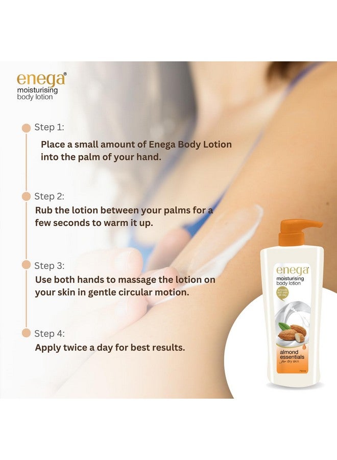 Enega Almond essentials for Dry Skin Non Grassy & Deep Nourish Moisturizing Body Lotion for Men & Women - 750 ML (Pack of 1) - Image 3
