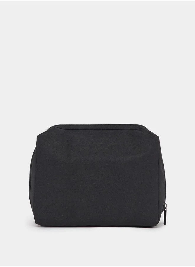 Styli Patch Detail Zip Closure Wash Bag
