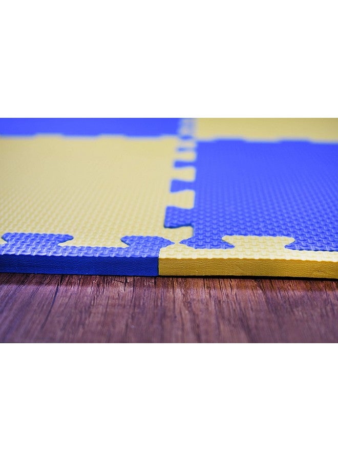 KC Cubs حصائر لعب فوم EVA متعددة الألوان للأطفال من KC Cubs، غير سامة وآمنة، تتكون من 16 بلاطة، 4 ألوان، 11.5 بوصة × 11.5 بوصة، 24 حافة (EVA001) - Image 4