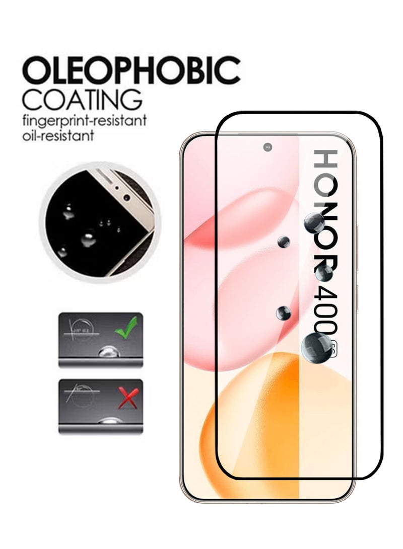 Honor 400 5G Screen Protector 2 Pack - Premium Full Screen Tempered Glass For Honor 400 , High Transparency, Delicate Touch, Anti-Explosion, Smooth Arc Edges, Easy Installation - Image 2