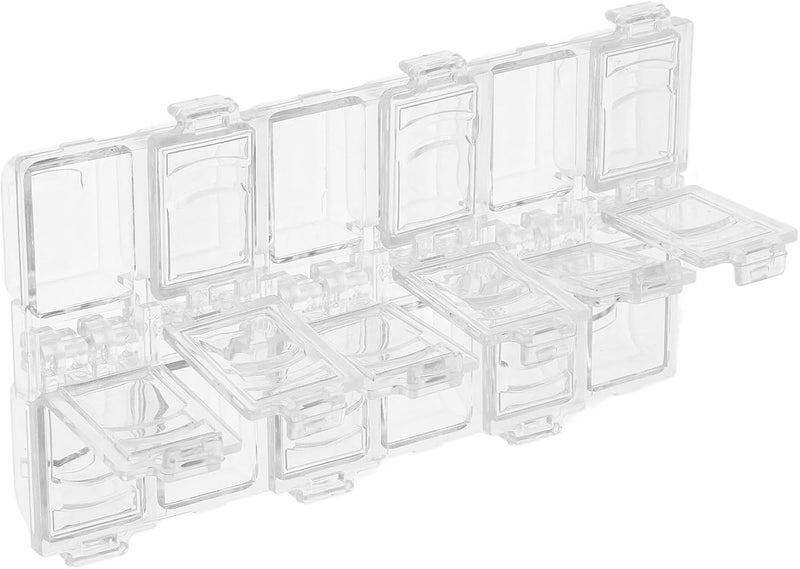 NUOBESTY Nail Charm Organizer and Rhinestone Storage Box, 12-Compartment Bead Organizer Case for Nail Art Accessories and Tools Storage - Image 1