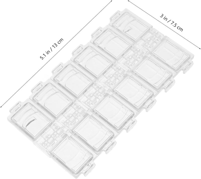 NUOBESTY Nail Charm Organizer and Rhinestone Storage Box, 12-Compartment Bead Organizer Case for Nail Art Accessories and Tools Storage - Image 2