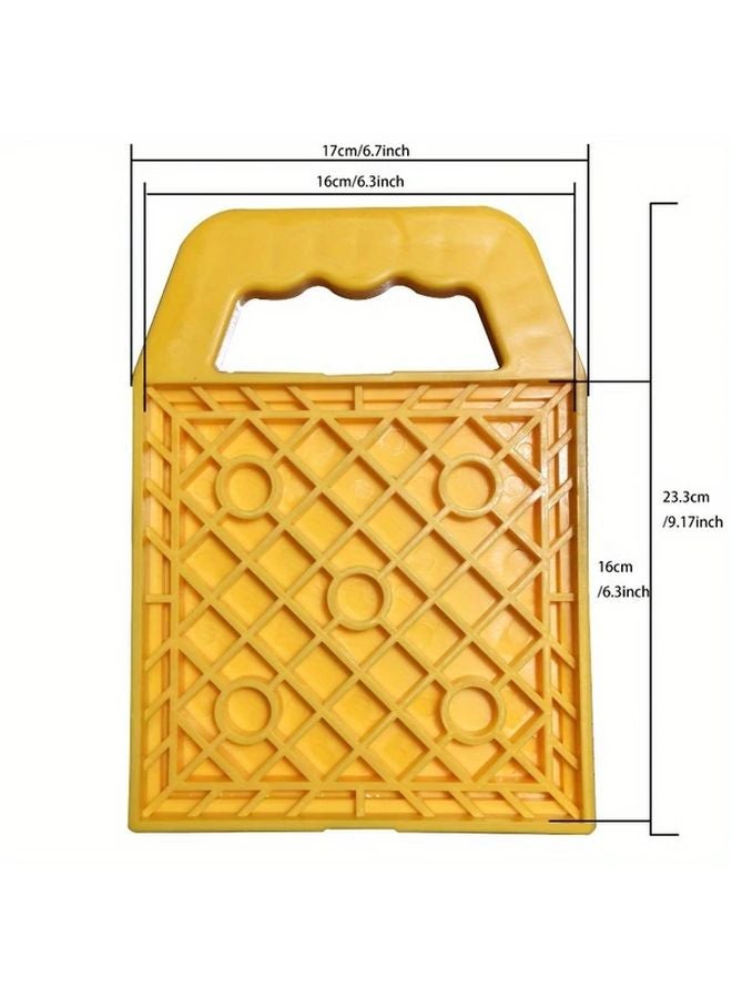 العربية: أربع قطع صفراء من وسادة رصيف مستقرة مع حبل محمول ومصدات عجلات من البولي بروبيلين المقاوم للأشعة فوق البنفسجية - Image 4