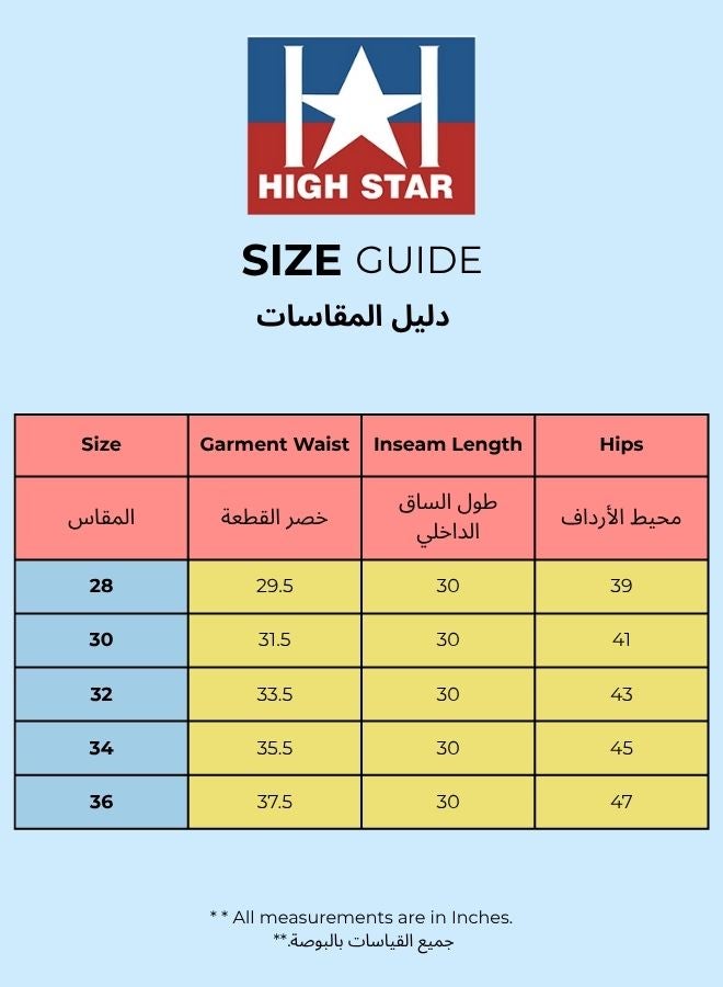 هاي ستار جينز رجالي قطن 100% أزرق داكن بتصميم ممزق - Image 4