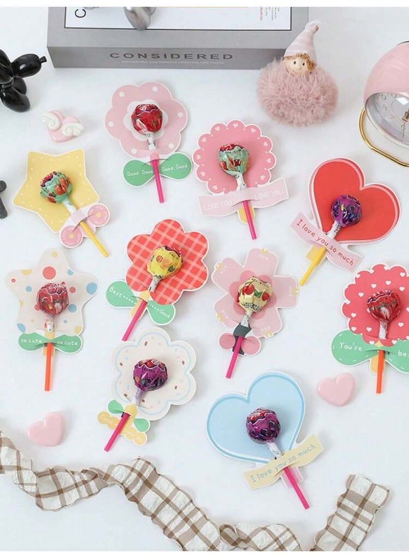 بطاقات تزيين وتغليف للحلوى – أشكال لطيفة للتوزيعات والهدايا (50 قطعة) - Image 1