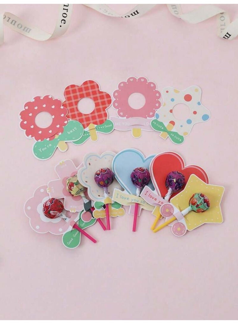 بطاقات تزيين وتغليف للحلوى – أشكال لطيفة للتوزيعات والهدايا (50 قطعة) - Image 2