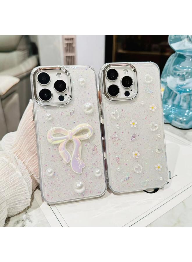 Zaboon Case For iPhone 12 Pro 3D Bow Pearl Love Flower TPU Phone Case - Image 3
