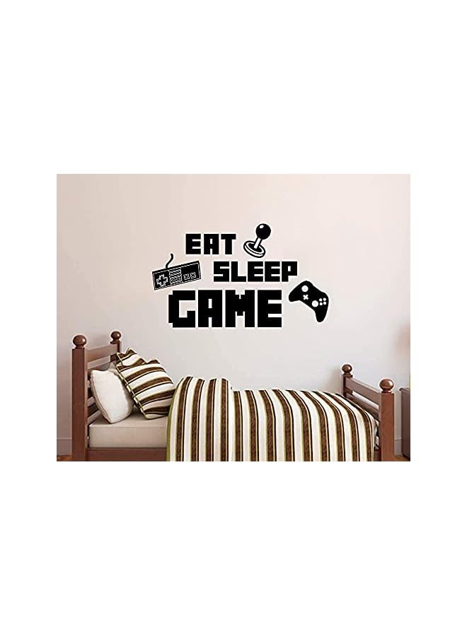 Zaboon English Letter Game Machine Eat Sleep Game Wall Sticker, Black - Image 4