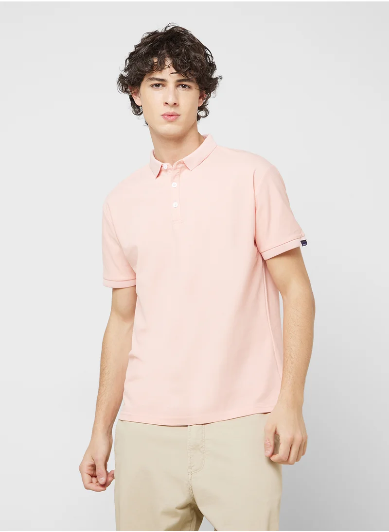 Seventy Five Polo Solid Shorts Sleeve T-Shirt