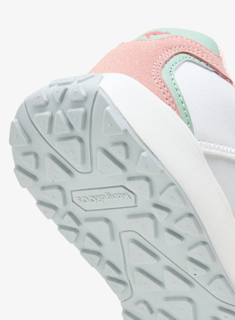 kangaROOS Girls' Colourblock Sports Shoes with Hook and Loop Closure - Image 5