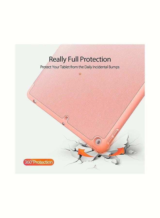 NIBEMINENT Protective Flip Cover For Apple iPad 10.2 inch 9/8/7(2021/2020/2019) with Pencil Holder Pink - Image 5