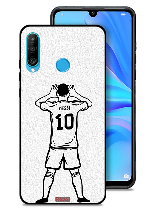 Tolwak Huawei P30 lite Protective Case Cover Messi Sketch - Image 1