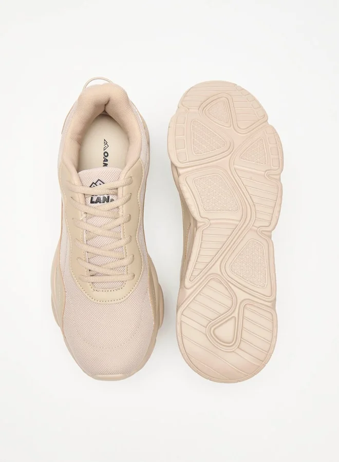 Oaklan by Shoexpress Mens Panelled Sport Shoes With Lace-Up Closure