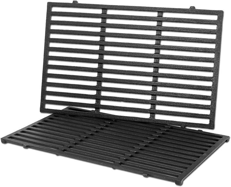 Utheer 7638 Grill Grates for Spirit 300, Porcelain Cast Iron | Fits Spirit E/S-310, E/S-320, E/S-330, helps retain heat and create consistent sear marks, easy to clean - Image 1