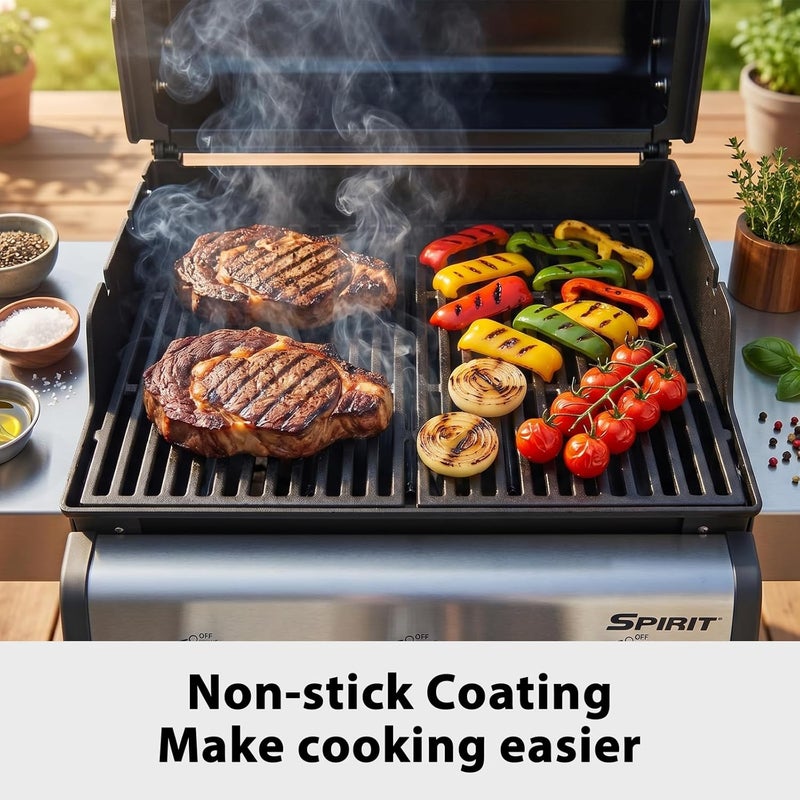Utheer 7638 Grill Grates for Spirit 300, Porcelain Cast Iron | Fits Spirit E/S-310, E/S-320, E/S-330, helps retain heat and create consistent sear marks, easy to clean - Image 4