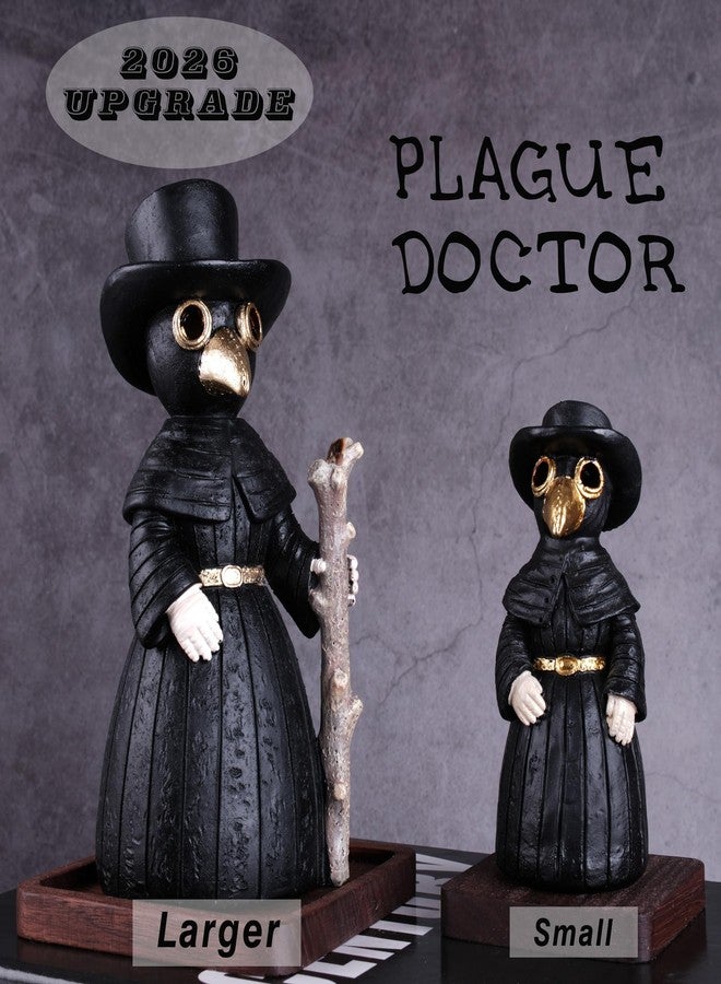 Meyerascal 2026 Upgrade Plague Doctor Incense Holder, Plague Doctor Cone Burner Eyes Will Smoke, Handmade Craftfor Desktop Resin Ornament for Home Decoration, Effective Stress & Anxiety Relief. (Large Doctor) - Image 4