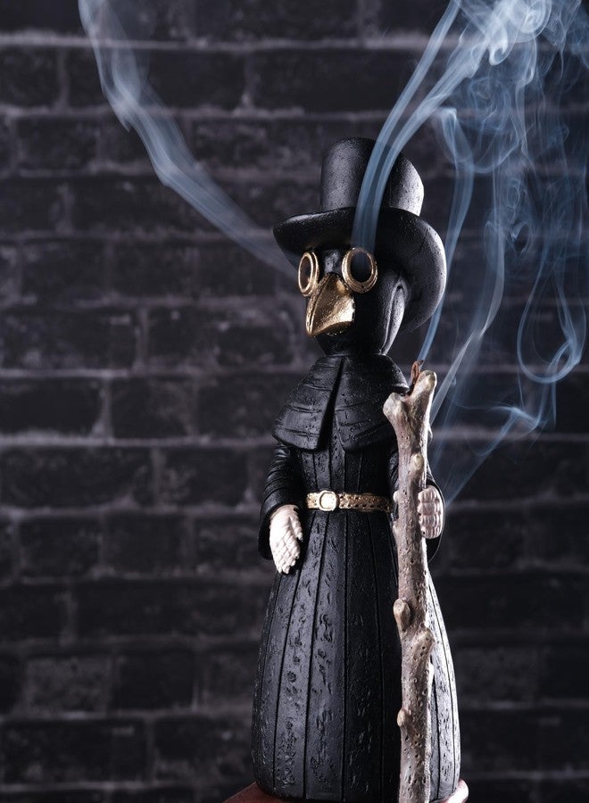 Meyerascal 2026 Upgrade Plague Doctor Incense Holder, Plague Doctor Cone Burner Eyes Will Smoke, Handmade Craftfor Desktop Resin Ornament for Home Decoration, Effective Stress & Anxiety Relief. (Large Doctor) - Image 1