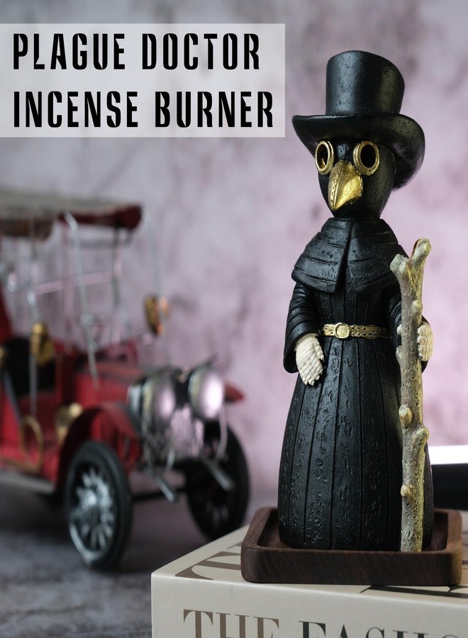 Meyerascal 2026 Upgrade Plague Doctor Incense Holder, Plague Doctor Cone Burner Eyes Will Smoke, Handmade Craftfor Desktop Resin Ornament for Home Decoration, Effective Stress & Anxiety Relief. (Large Doctor) - Image 5