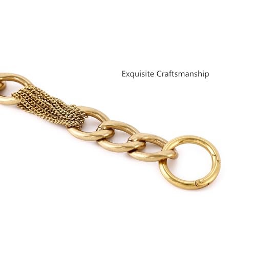 Yichain Classy Metal Tassels Bag Chains Purse Handles Shoulder Strap Replacement Charms Accessories (Antique Gold Big 24'') - Image 3